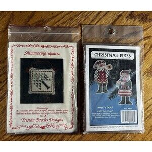 Tristan & Wilmaur Tree Pillow and Xmas Elves Ornaments Counted Cross Stitch Kits